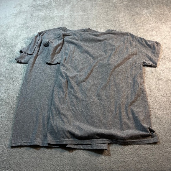 Gildan DryBlend T-Shirts 2 Pack Heather Gray Soft Everyday‎ Wear Medium Workwear - Picture 4 of 6
